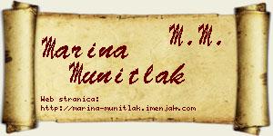 Marina Munitlak vizit kartica